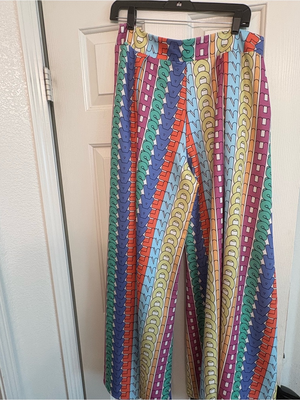 Wide Leg Printed Palazzo Pants in Multi